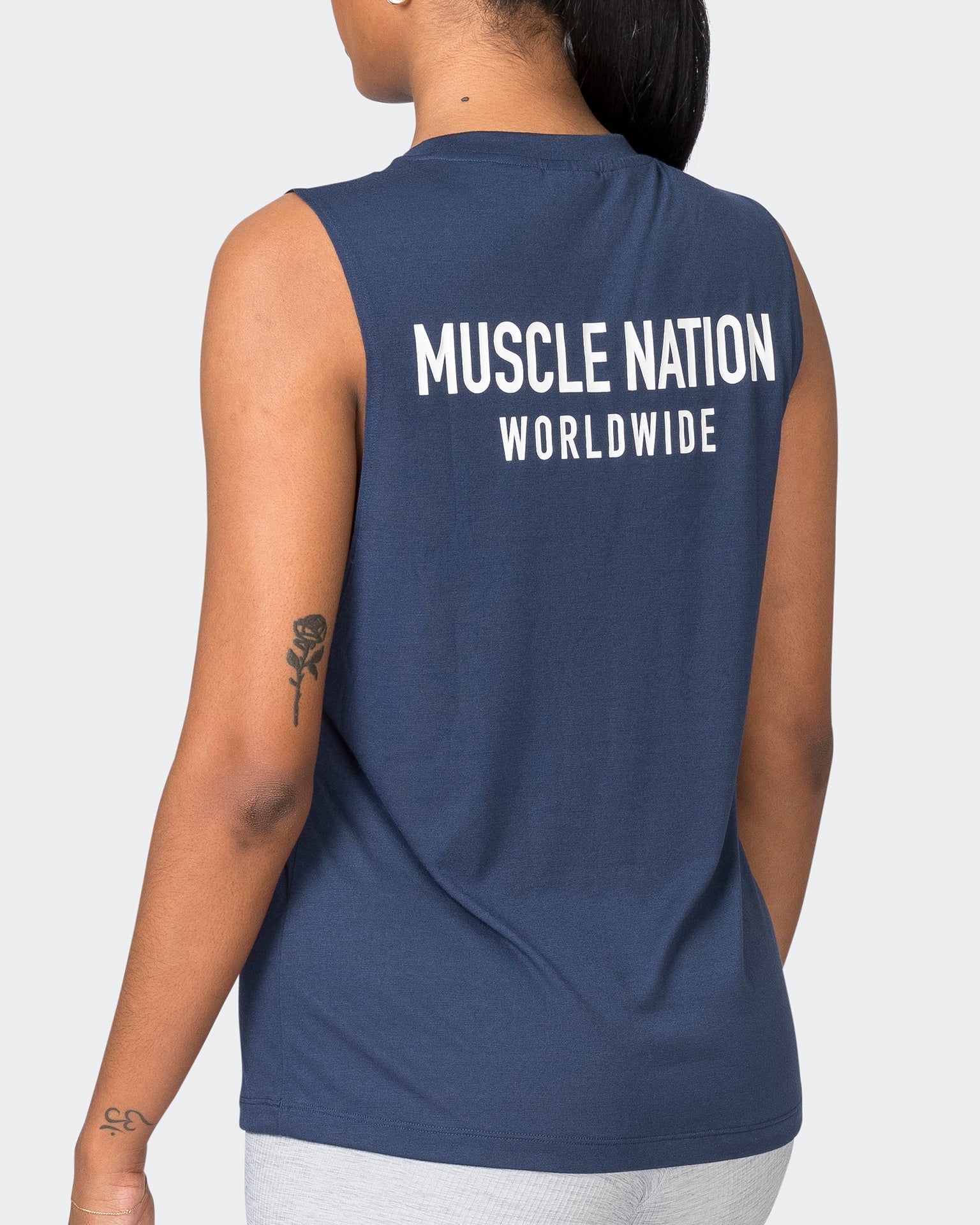Muscle Nation Tank Tops Worldwide Drop Arm Tank - Spellbound