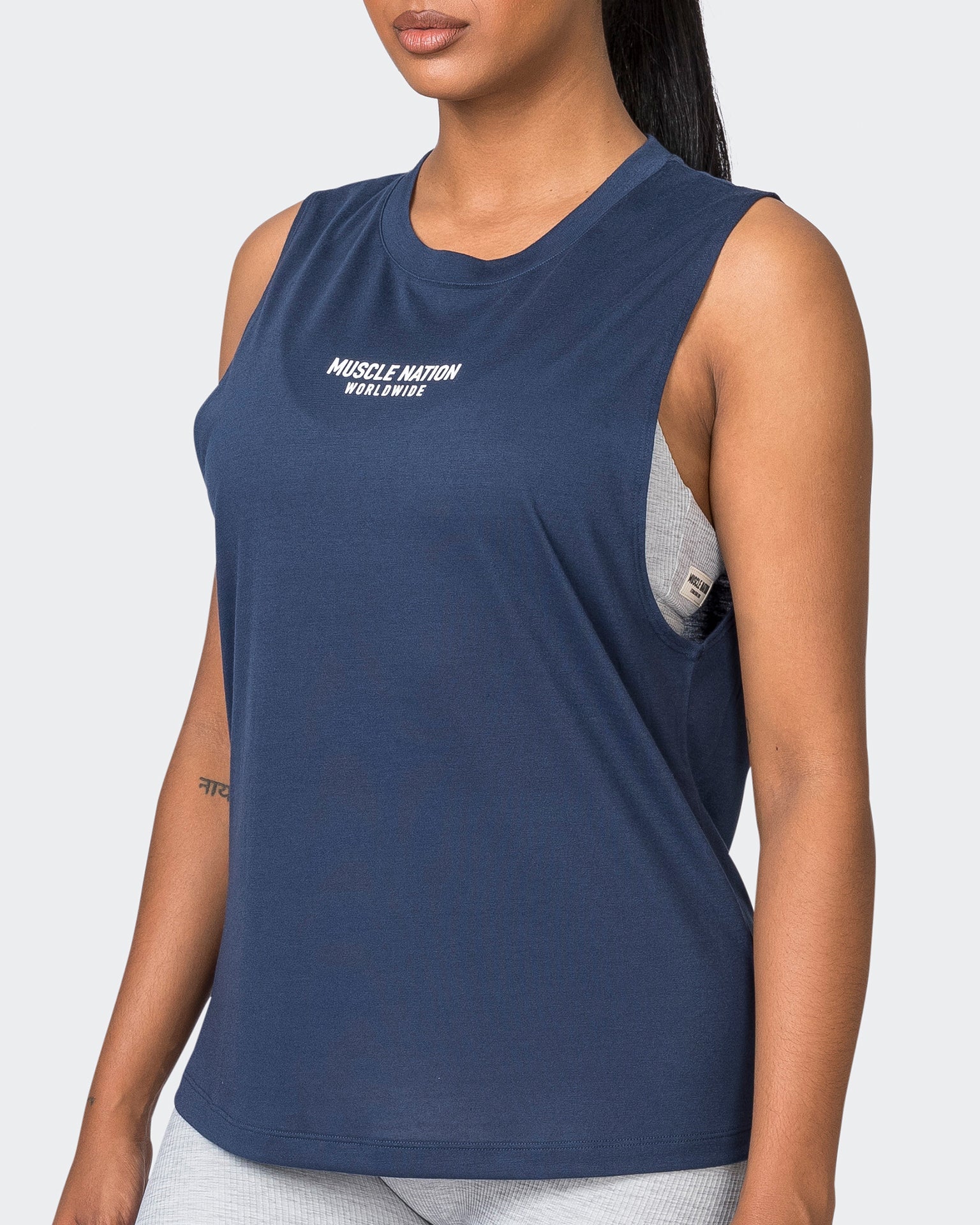 Muscle Nation Tank Tops Worldwide Drop Arm Tank - Spellbound