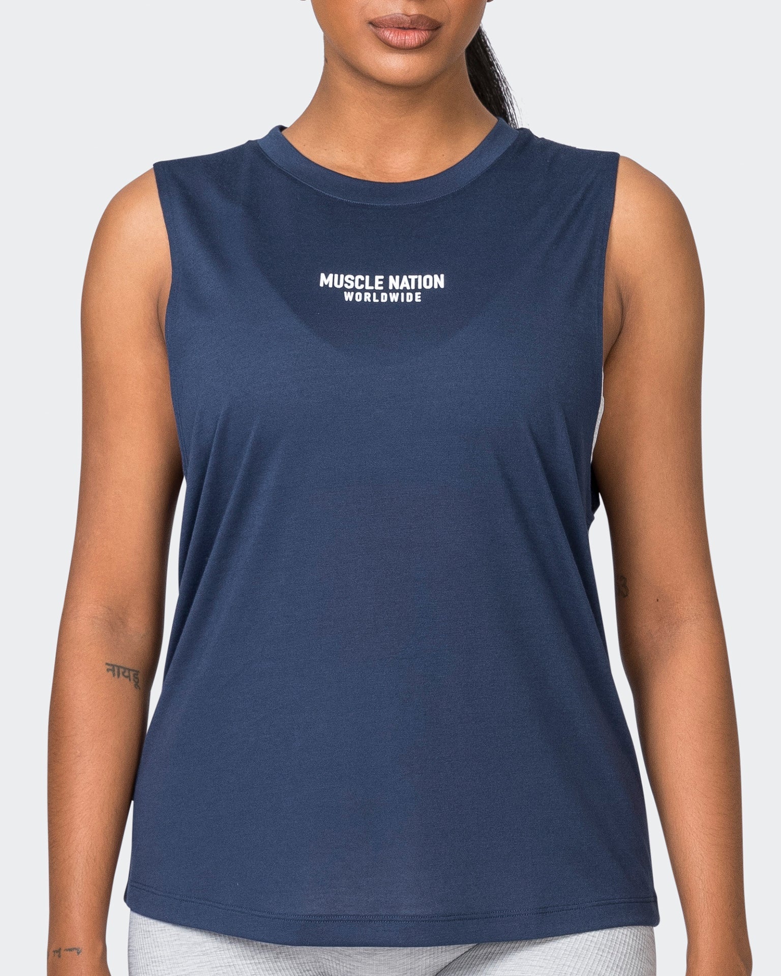 Muscle Nation Tank Tops Worldwide Drop Arm Tank - Spellbound