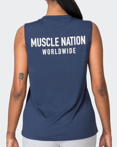 Muscle Nation Tank Tops Worldwide Drop Arm Tank - Spellbound