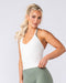 Muscle Nation Tops Base Halter Cropped Tank - Travertine