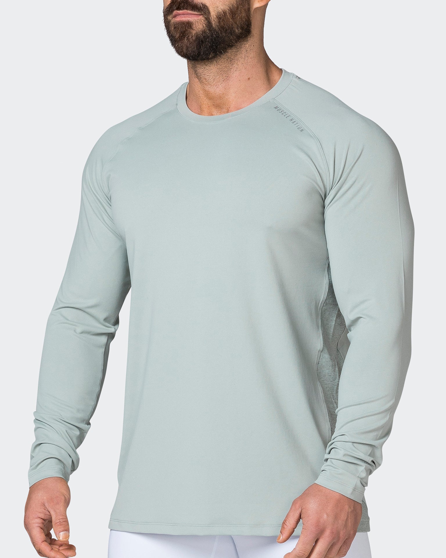 Muscle Nation Tops Reflective Long Sleeve Top - Foam