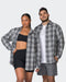 Muscle Nation Tops Unisex Check Throw Over - Tornado Check