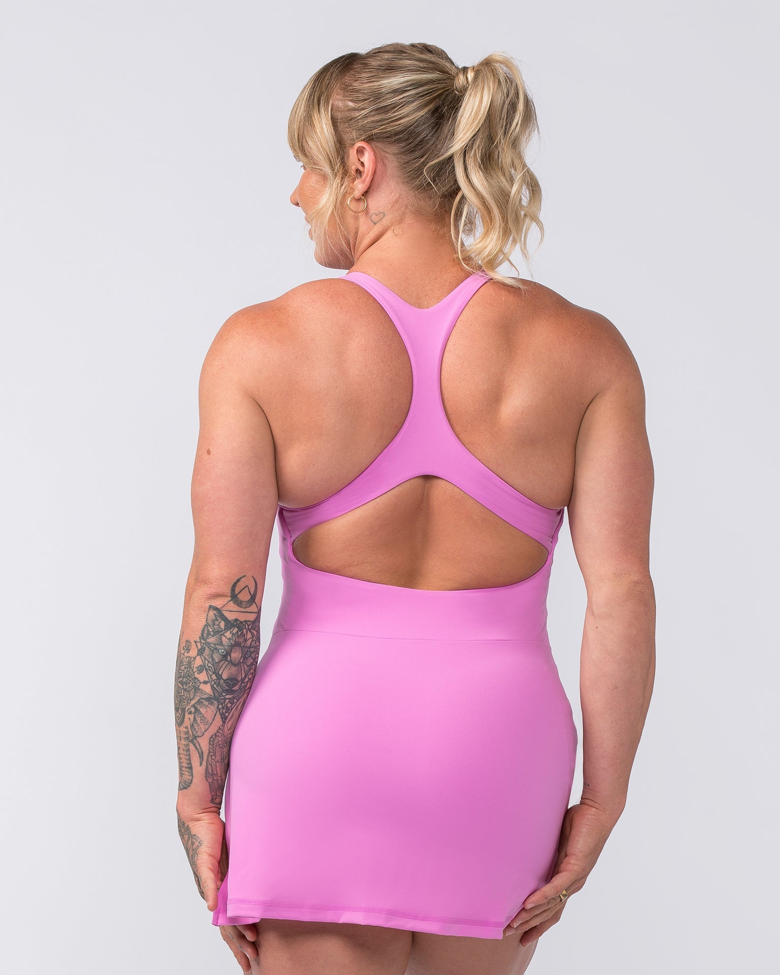Muscle Nation Unitard MN x Em King Aura Dress - Fondant Pink