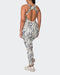 Muscle Nation Unitard Snatched Everyday One Piece - Zebra Print