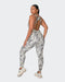 Muscle Nation Unitard Snatched Everyday One Piece - Zebra Print