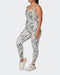 Muscle Nation Unitard Snatched Everyday One Piece - Zebra Print