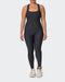 Muscle Nation Unitard Snatched Rib One Piece - Black