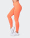 musclenation Gym Leggings Signature Scrunch Ankle Length Leggings - Hot Coral