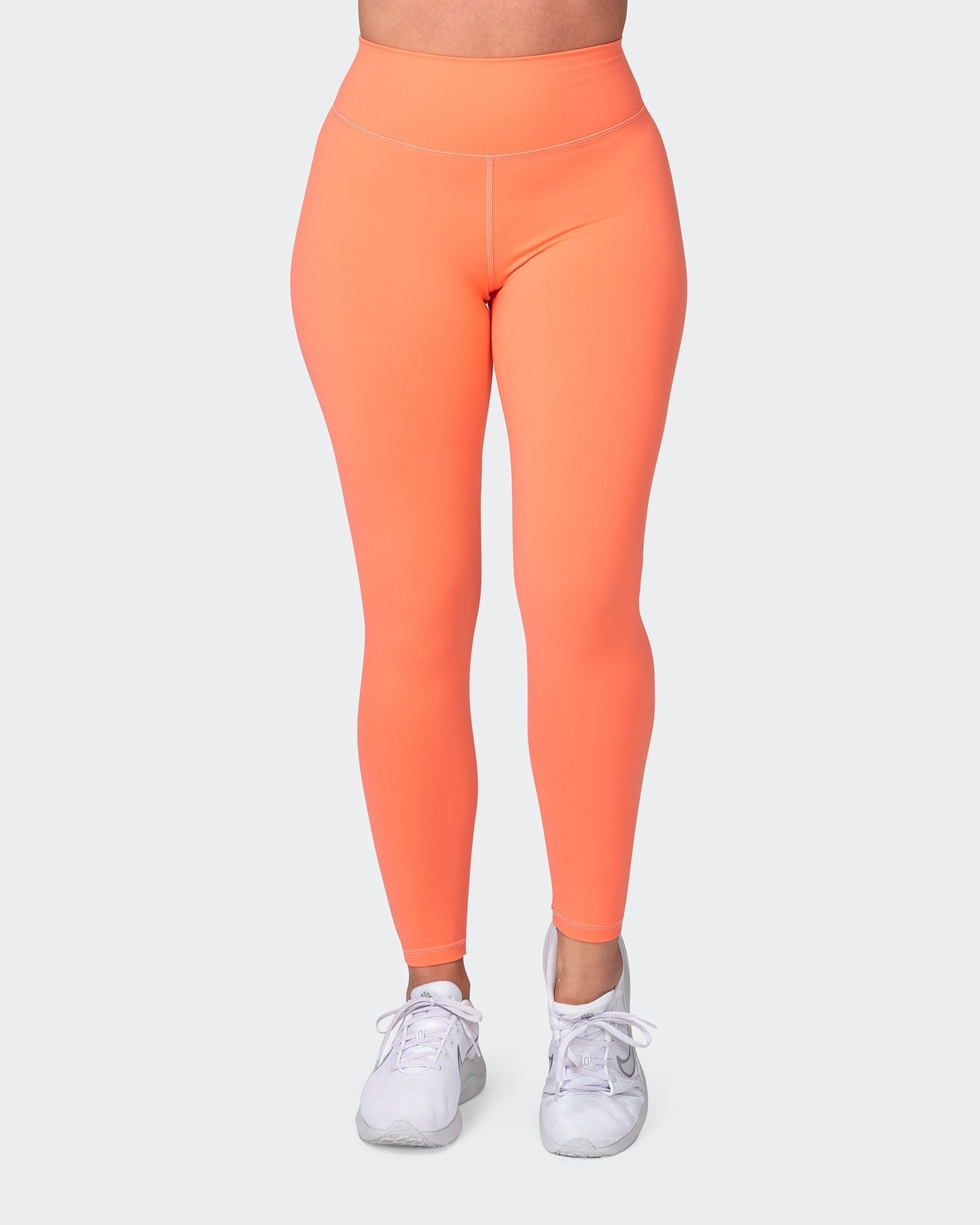 musclenation Gym Leggings Signature Scrunch Ankle Length Leggings - Hot Coral