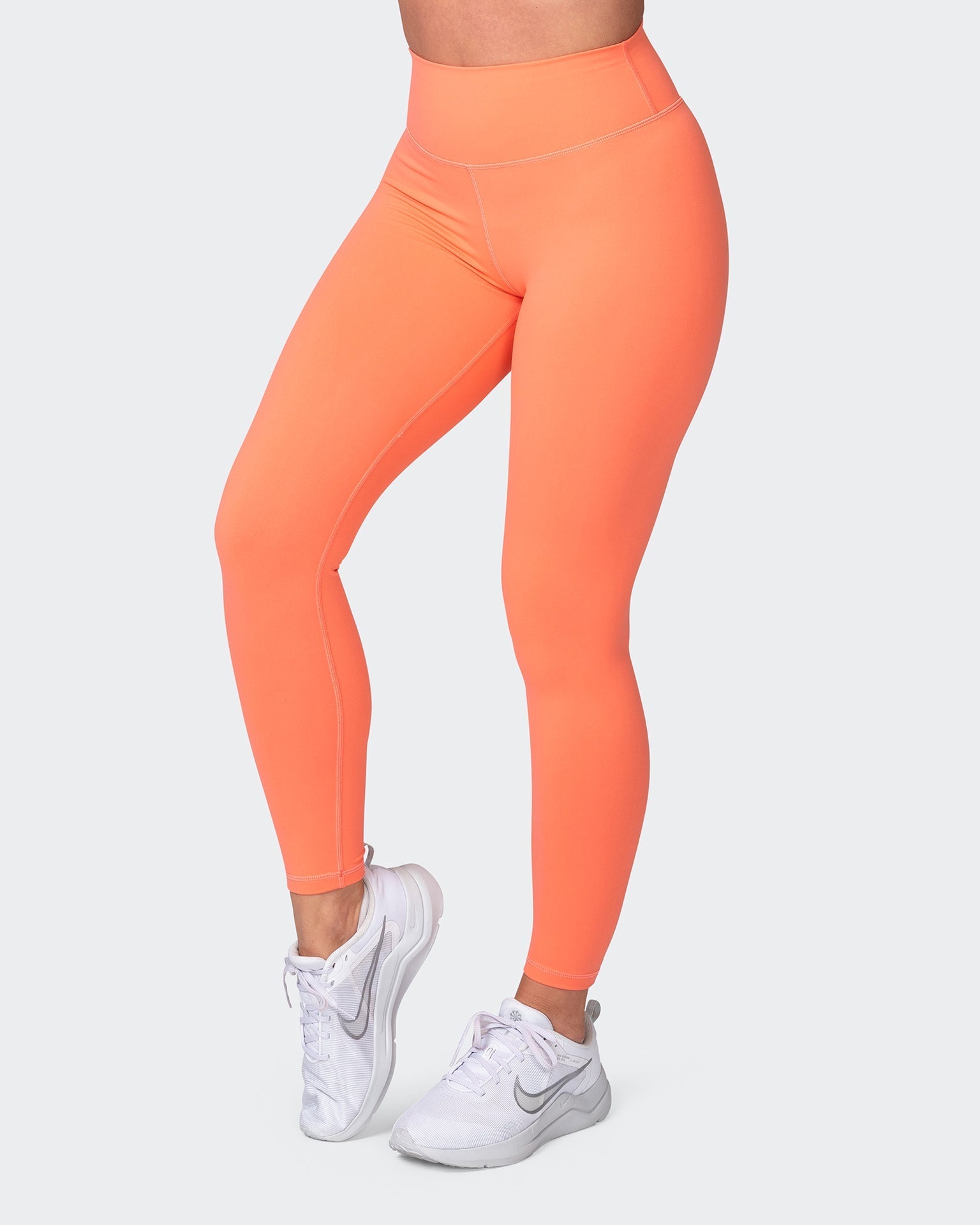musclenation Gym Leggings Signature Scrunch Ankle Length Leggings - Hot Coral