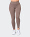 musclenation Gym Leggings Signature Scrunch Ankle Length Leggings - Taupe
