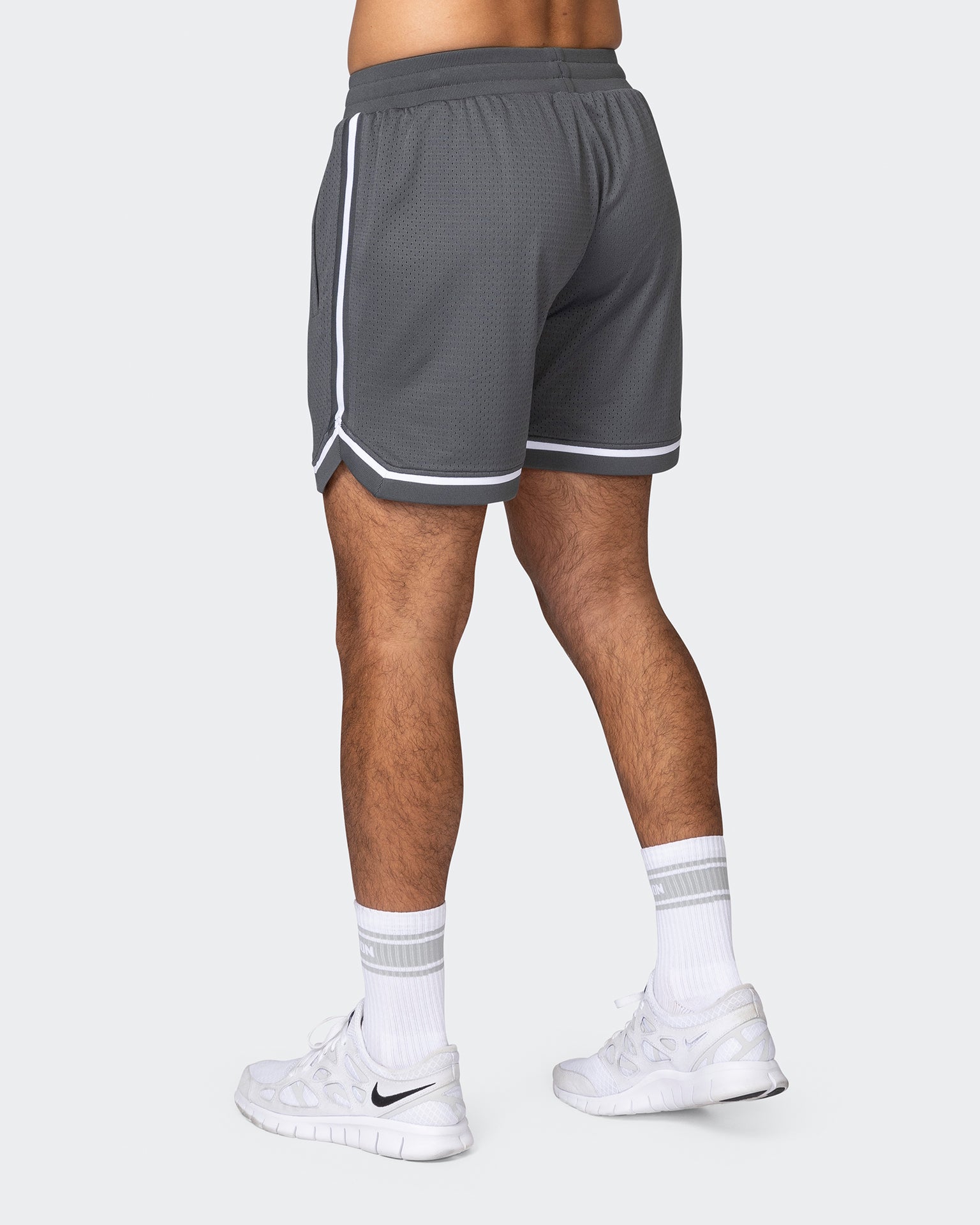 musclenation Gym Shorts Copy of Mens 5" Basketball Shorts - White