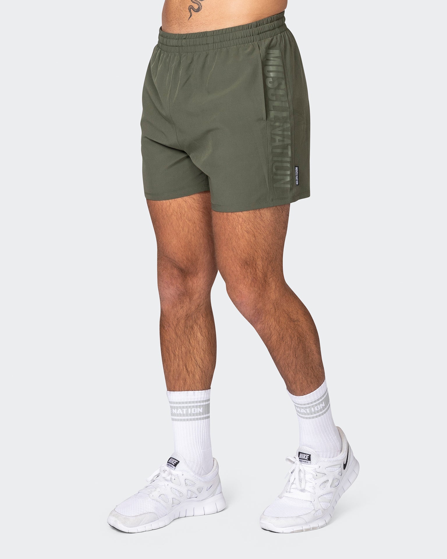 musclenation Gym Shorts Function 4" Shorts - Dark Khaki