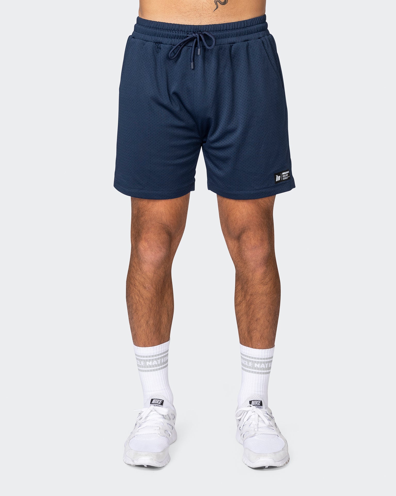 musclenation Gym Shorts Lay Up 5" Shorts - Navy