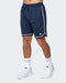 musclenation Gym Shorts Mens 8" Basketball Shorts - Navy