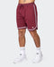 musclenation Gym Shorts Mens 8" Basketball Shorts - Wine