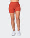 musclenation Gym Shorts Zero Rise Rib Midway Shorts - Burnt Orange