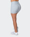 musclenation Gym Shorts Zero Rise Rib Midway Shorts - Oyster