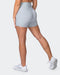 musclenation Gym Shorts Zero Rise Rib Midway Shorts - Oyster