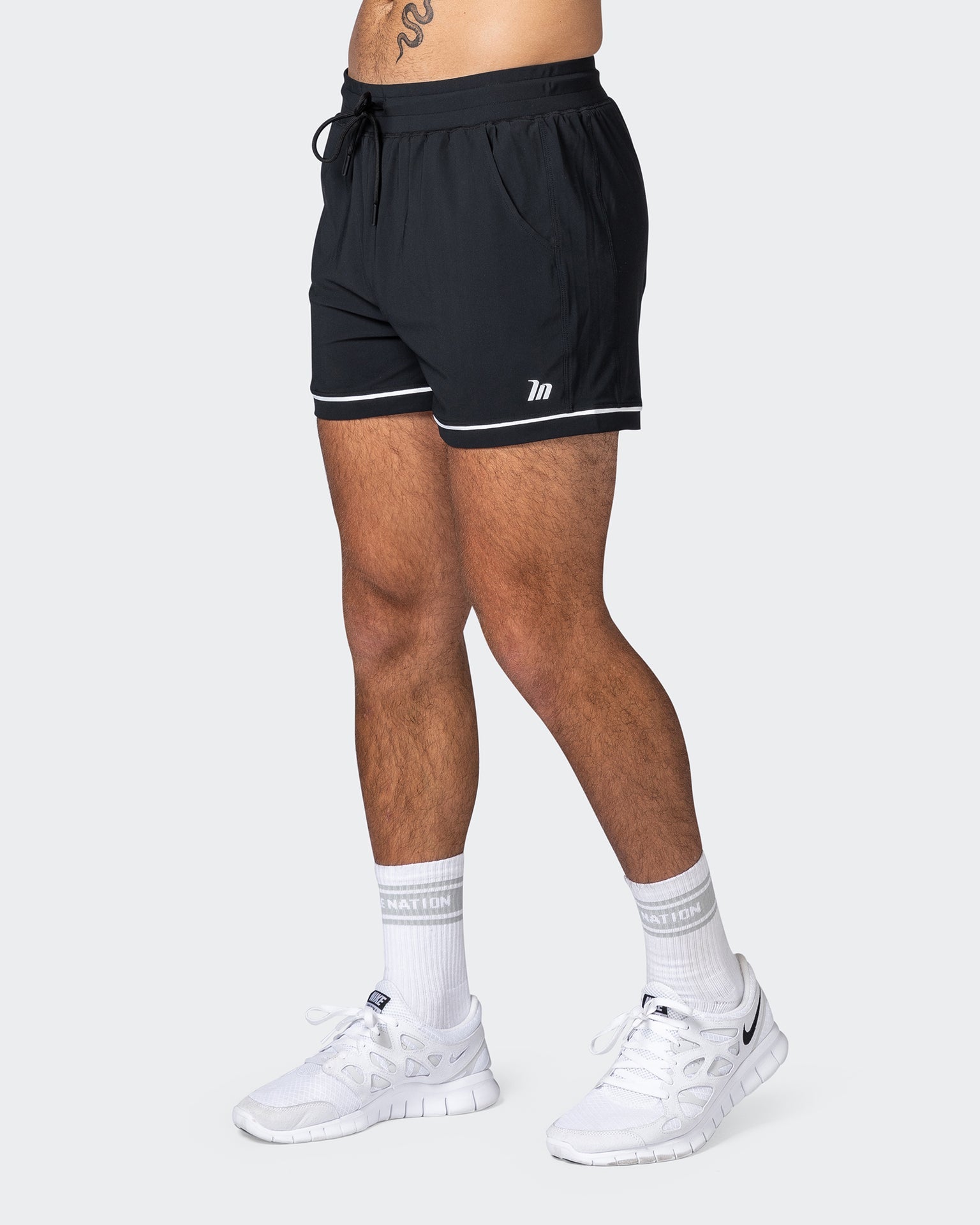 musclenation Shorts Squat Shorts - Black / White