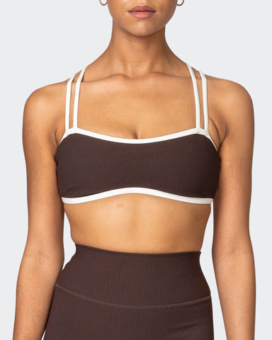 musclenation Sports Bras Curves Rib Bralette - Cocoa