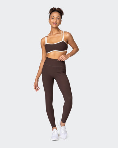 musclenation Sports Bras Curves Rib Bralette - Cocoa