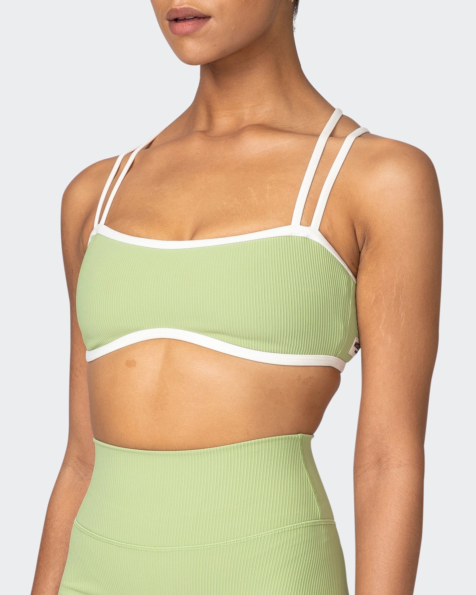 musclenation Sports Bras Curves Rib Bralette - Matcha