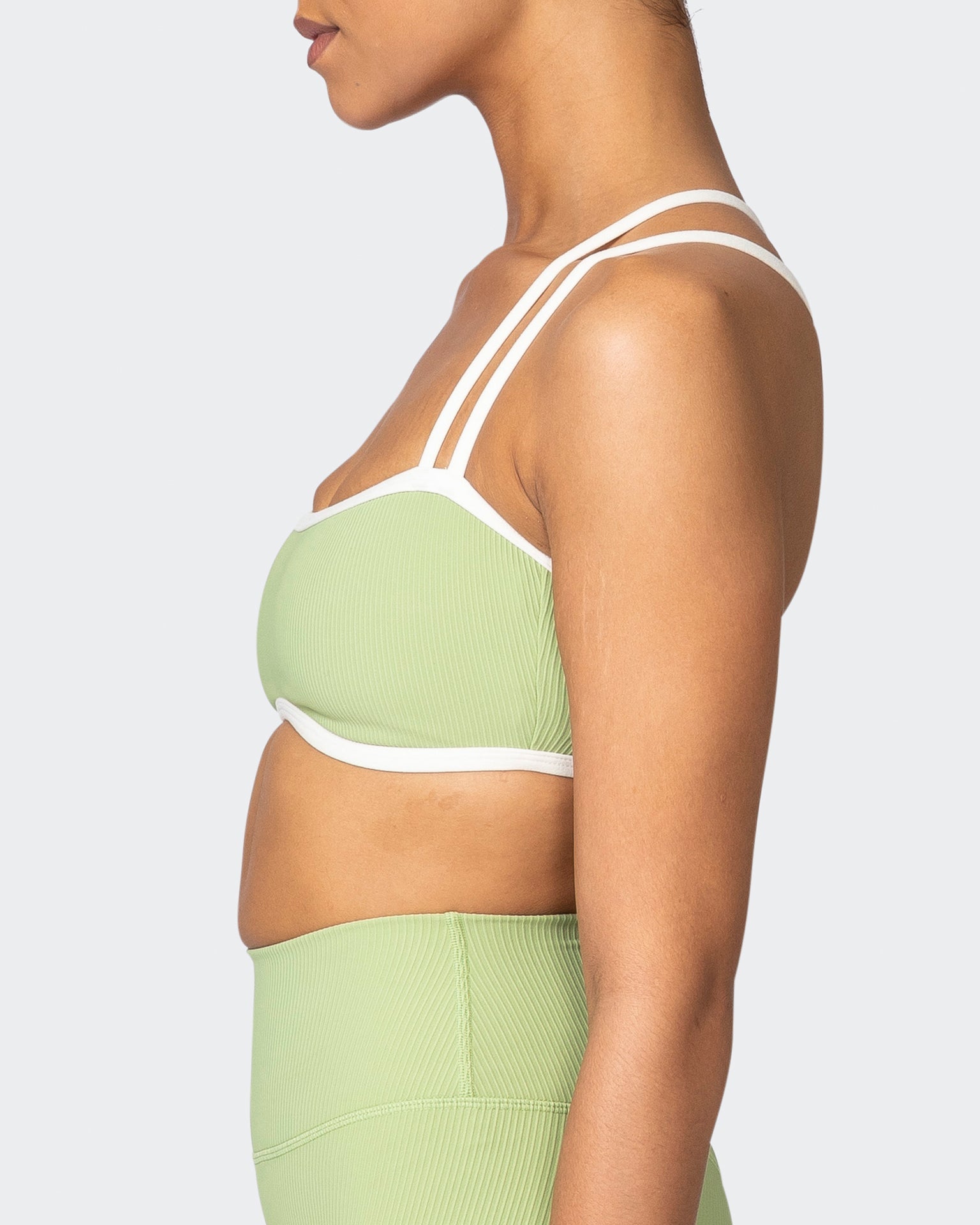 musclenation Sports Bras Curves Rib Bralette - Matcha