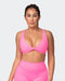 musclenation Sports Bras Demi Bralette - Shocking Pink