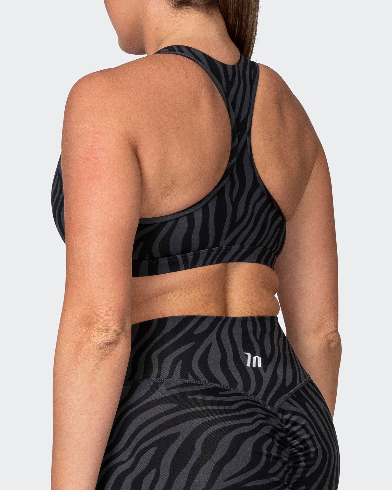 musclenation Sports Bras Flex Bra - Monochrome Zebra Print