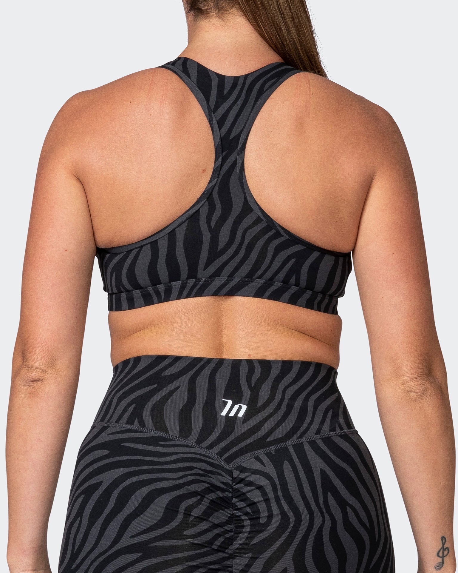 musclenation Sports Bras Flex Bra - Monochrome Zebra Print