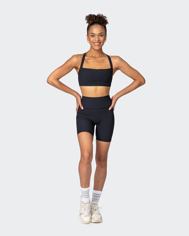 musclenation Sports Bras Twist Rib Bra - Black Everyday Support