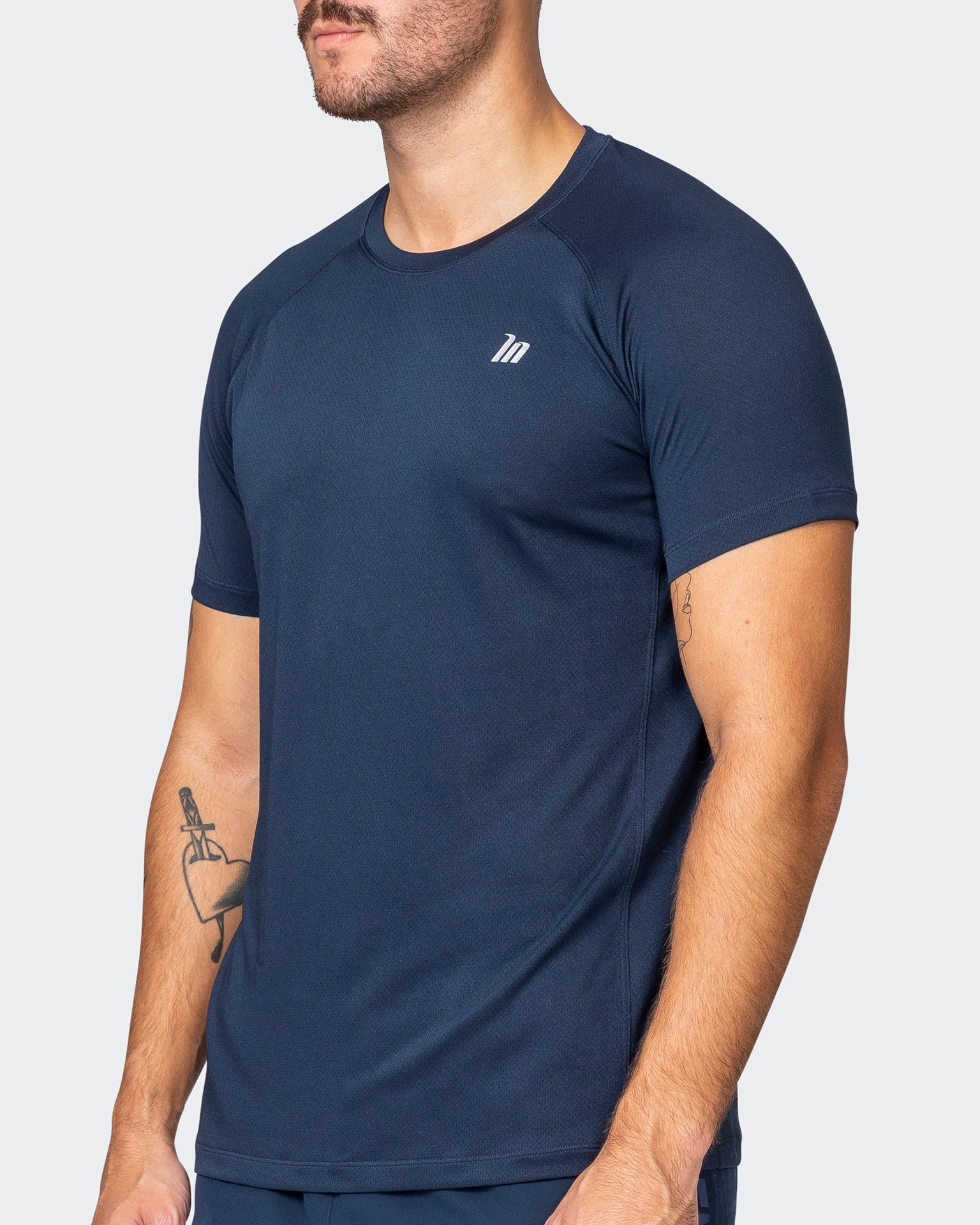 musclenation T-Shirts New Heights Running Tee - Navy