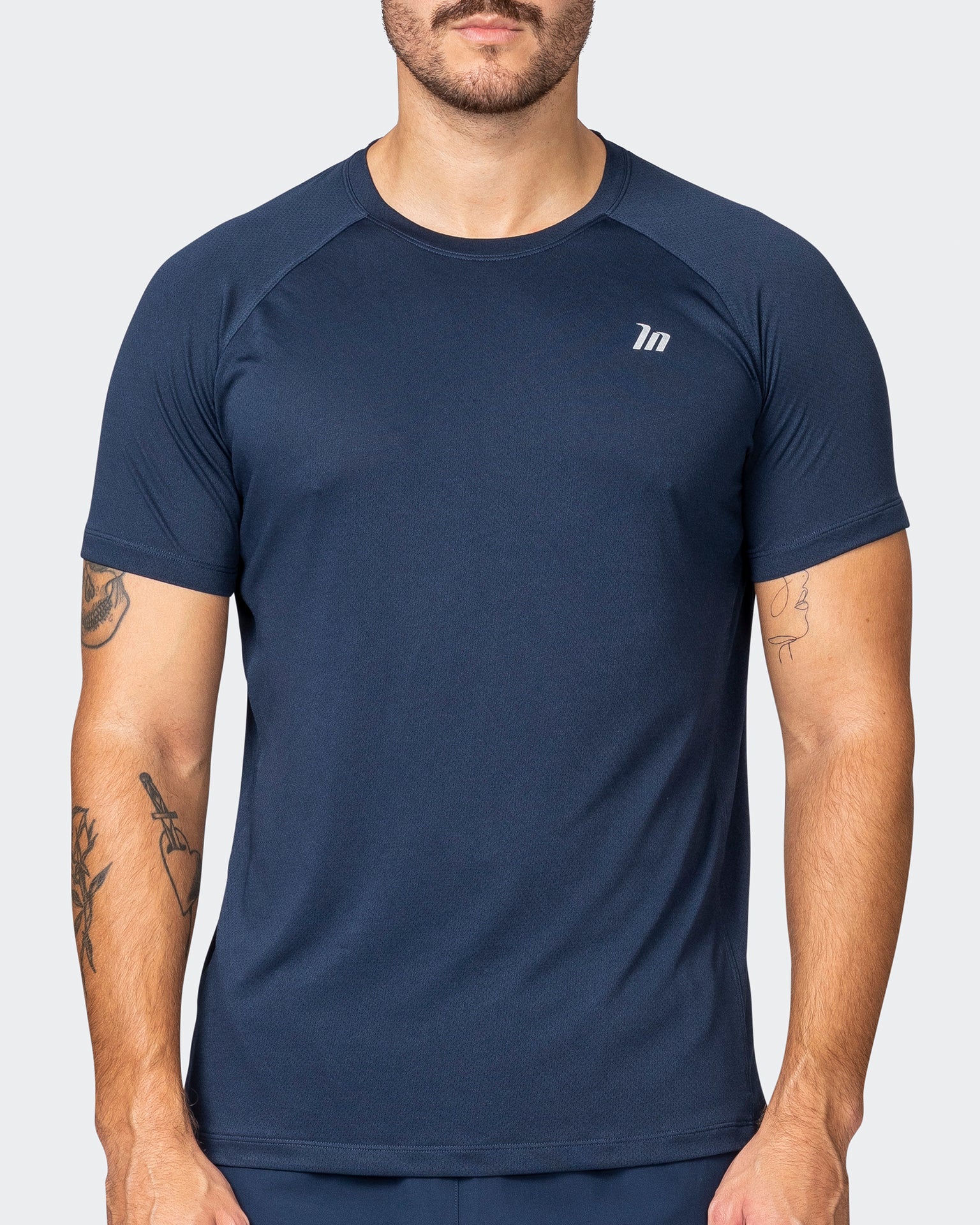 musclenation T-Shirts New Heights Running Tee - Navy