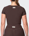 musclenation T-Shirts Rival Cropped Rib Top - Cocoa