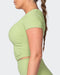 musclenation T-Shirts Rival Cropped Rib Top - Matcha