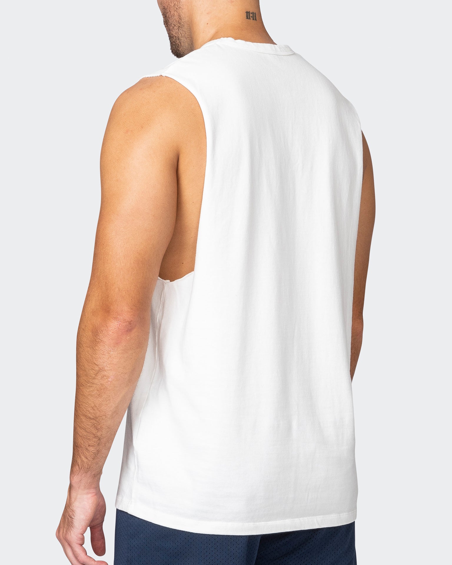 musclenation Tank Tops Ease Drop Arm Heavy Vintage Tank - Washed Vanilla