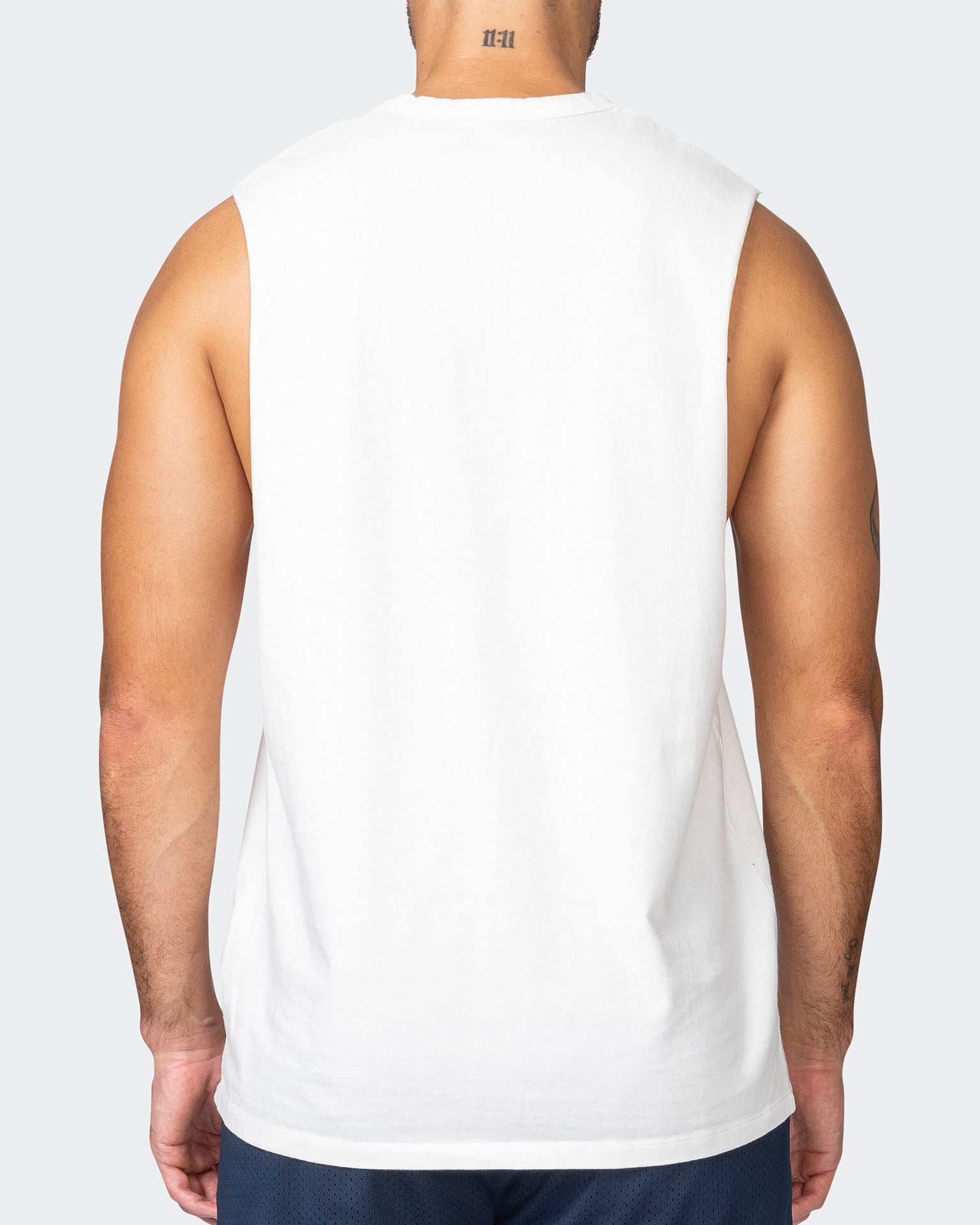 musclenation Tank Tops Ease Drop Arm Heavy Vintage Tank - Washed Vanilla