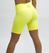 Neo Noir Activewear Shorts Seamless Ribbed Short Fluro Yellow