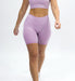 Neo Noir Activewear Shorts Seamless Ribbed Short Purple