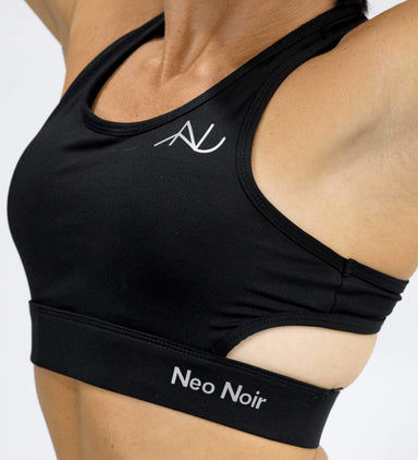 Neo Noir Women's Gym Crop Tops Insta Crop Black