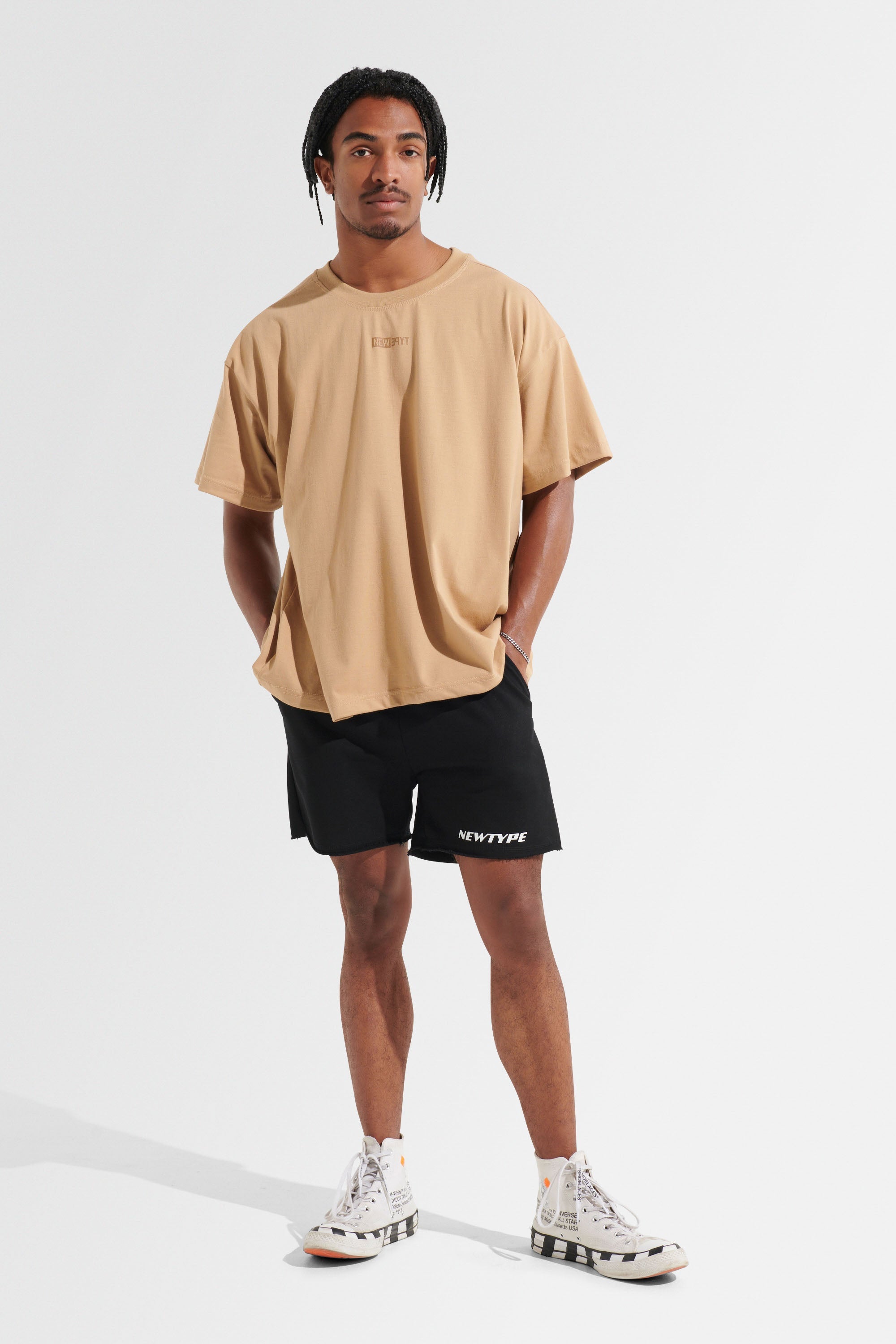 NEWTYPE Statement Oversized Tee - Beige