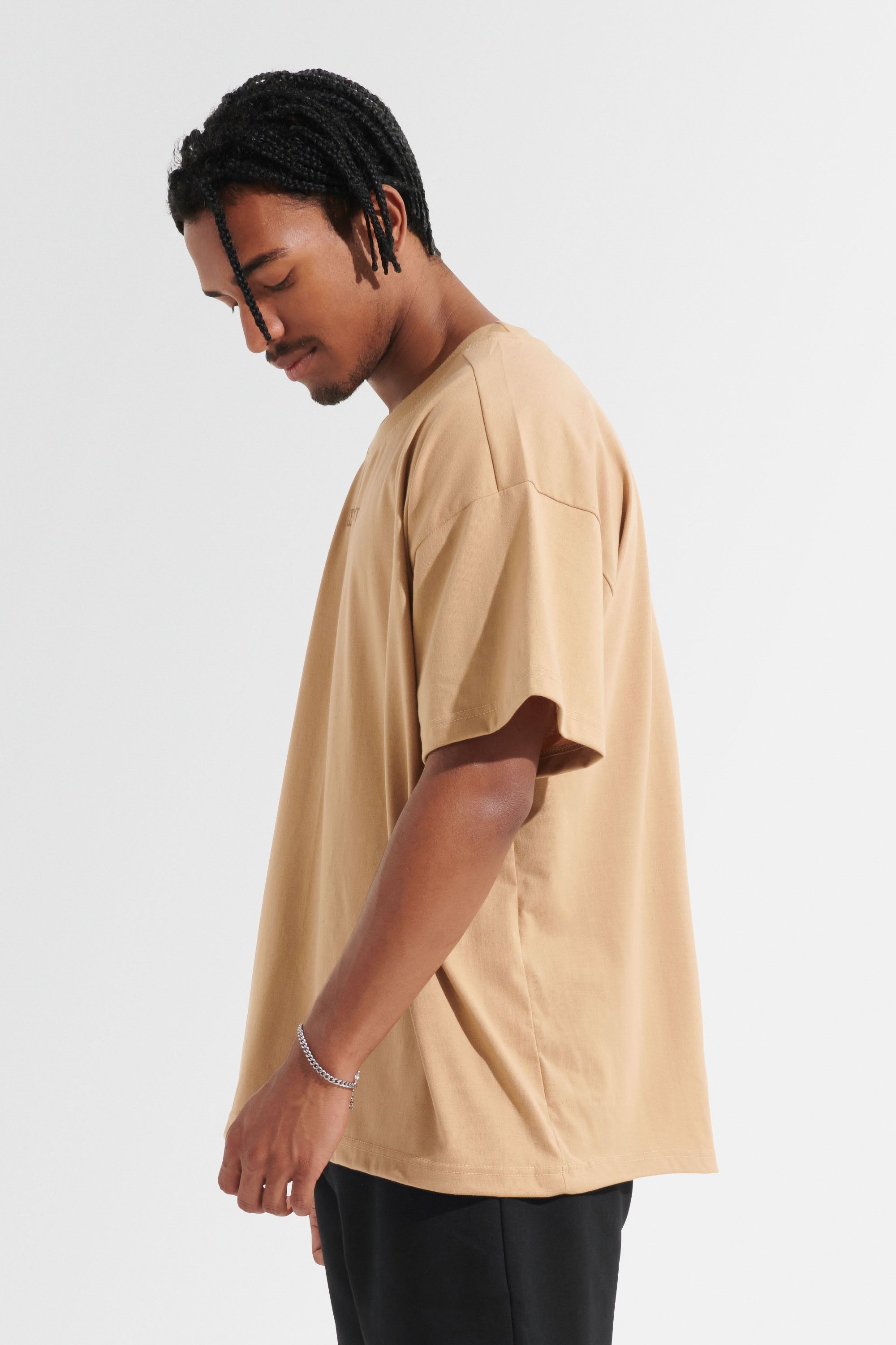 NEWTYPE Statement Oversized Tee - Beige