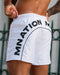 Overdrive 4" Shorts White - Muscle Nation men's gym shorts