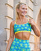 Pace It Rib Bra Malibu Petals - Muscle Nation women's sports bra