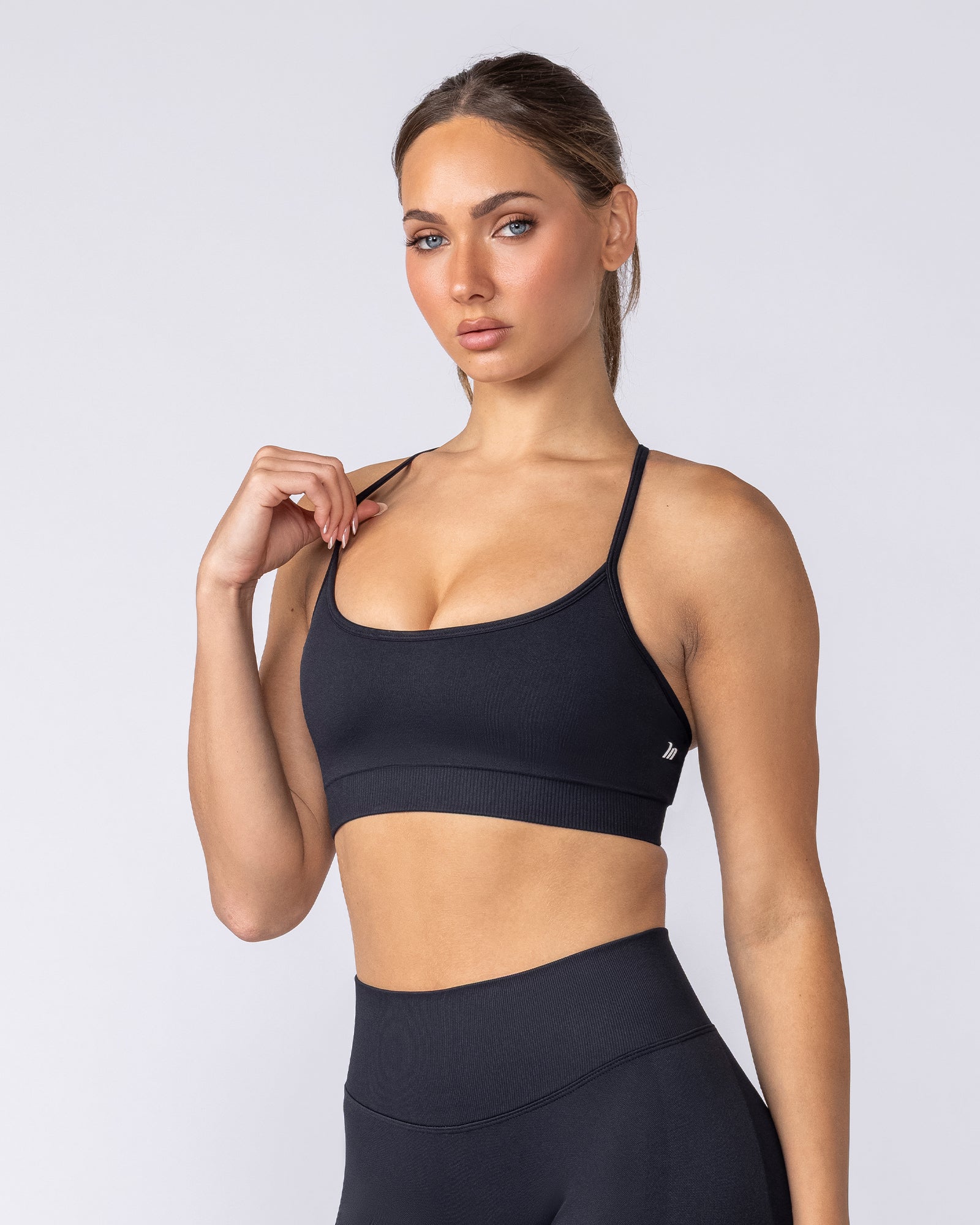 Muscle Nation Bralettes Revealed T-Back Seamless Bra - Black