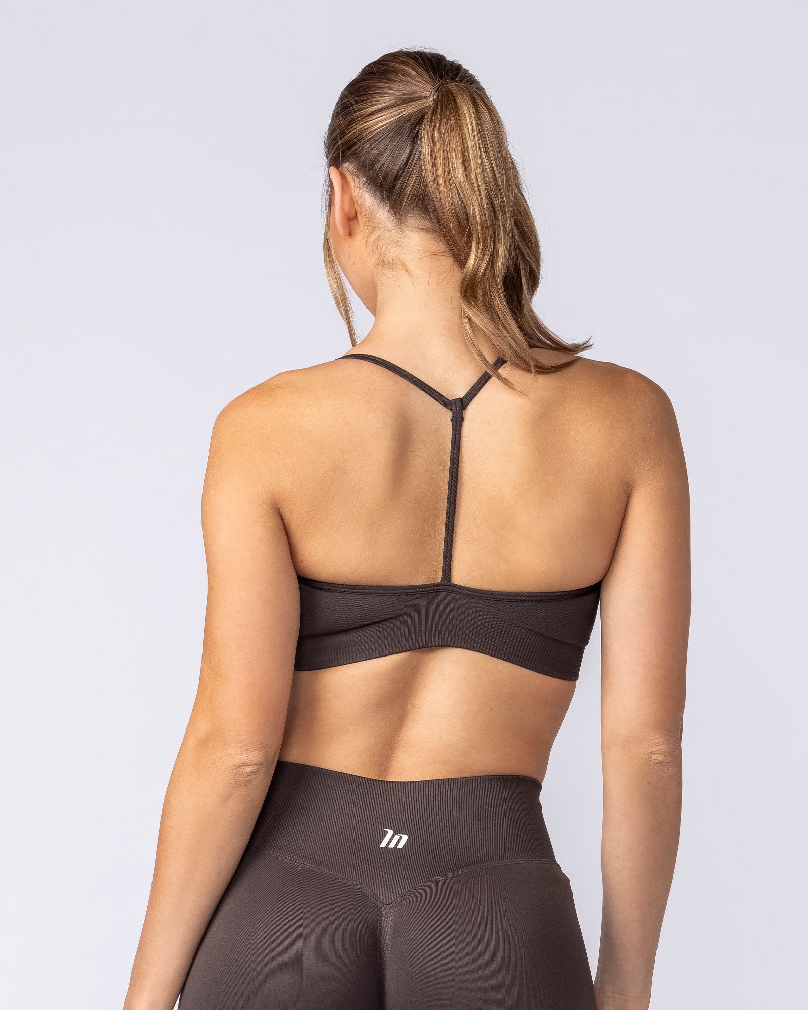 Muscle Nation Bralettes Revealed T-Back Seamless Bra - Cocoa