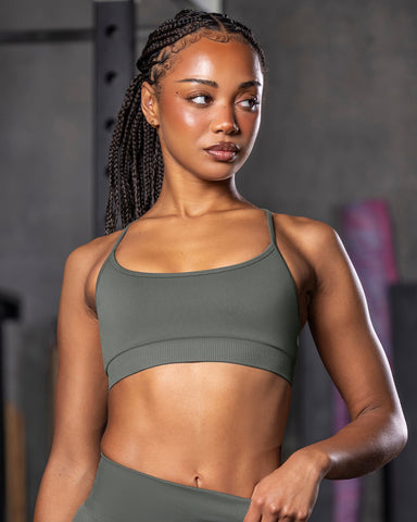 Muscle Nation Bralettes Revealed T-Back Seamless Bra - Eucalyptus
