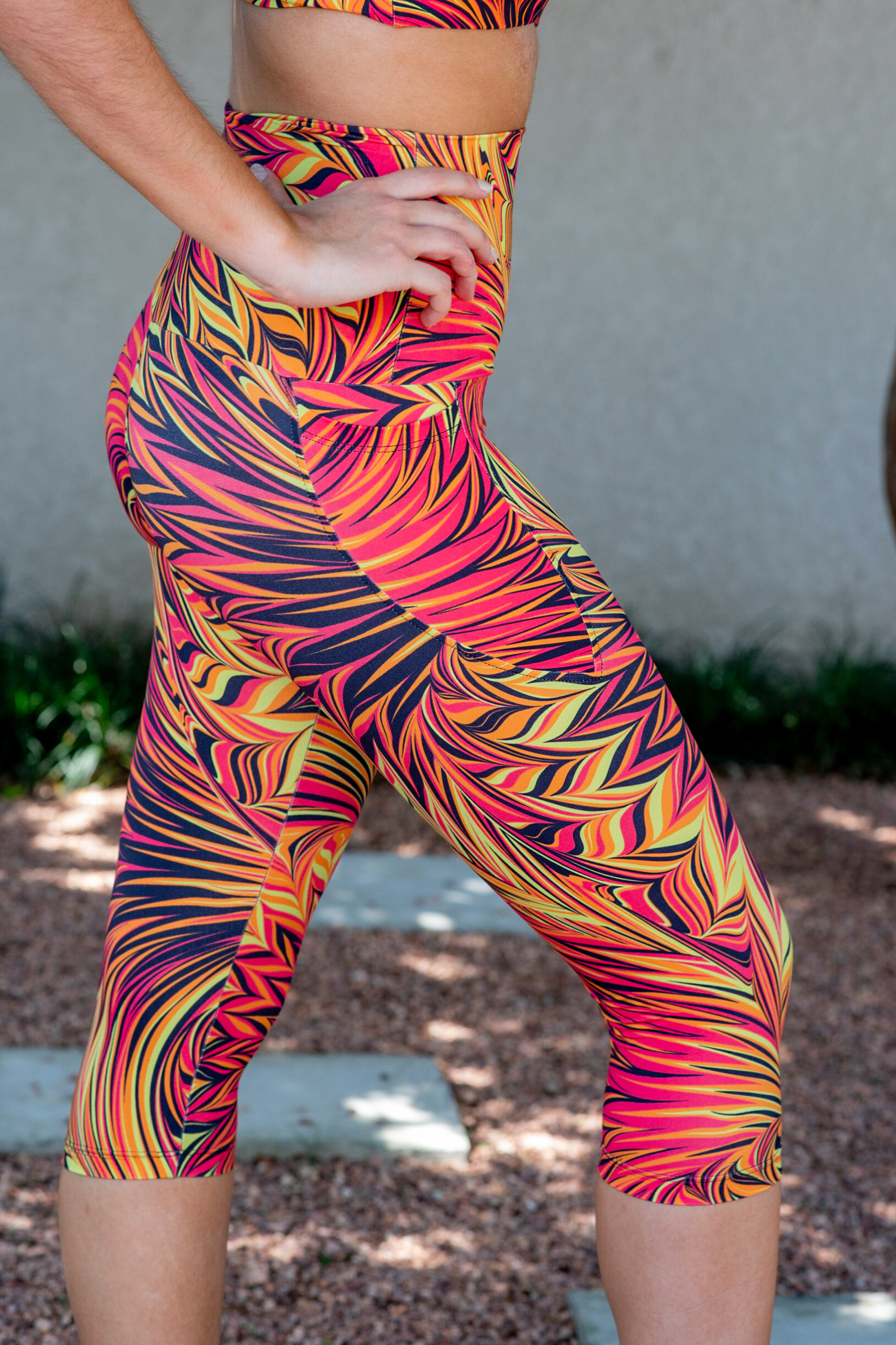 RF AQUAFIT Activewear XS / Fireworks High Waist 5/8 - Fireworks